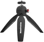 Manfrotto MTPIXIMII-B, PIXI Mini-Stativ mit Handgriff für kompakte Systemkameras, DSLRs, Spiegell...
