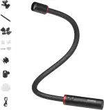 SMALLRIG RM03 LED Licht für Makrofotografie, Einstellbarer Abstrahlwinkel, 5 Farben CRI 95+, Makro-Armlicht für Kamera mit Cold Shoe Adapter, Klemme, Diffusor, Torblende, IP54 Wasserdicht – 5480