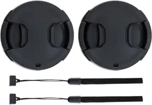 2 Stück 58mm Objektivdeckel mit Halteband Kordel für Canon EOS 2000D 1300D 1200D