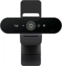 Logitech Brio 4K Webcam, Videogespräche, Mikrofon mit Geräuschunterdrückung, aut