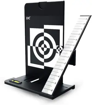 JJC 2-in-1 Objektiv Fokus Kalibrierungswerkzeug mit Balance Card für Canon Nikon
