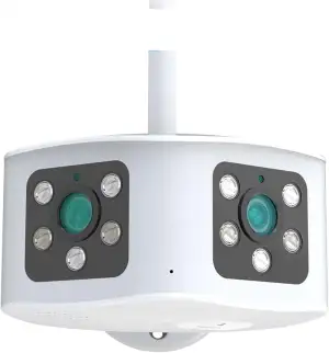 Heimsicherheitskameras 4K 5 / 6MP 180 ° Ultra-Weitwinkel Panoramakamera mit Dopp