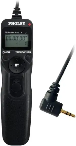 PHOLSY Kamera Fernauslöser C6 Timer-Auslösekabel mit Intervalometer für Canon EO