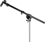 soonpho Reflektorhalter Ausziehbarer Auslegerarm 66-170cm, Aluminium Reflektorhalter mit 360 Grad Drehung, Schwarz, Extendable Reflector Holder für Fotostudio Lichtstativ