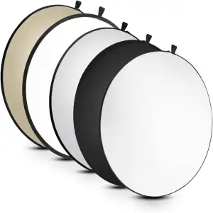 Walimex 5in1 Faltreflektor Set 107 cm (inkl. Transporttasche) wavy gold/silber/w