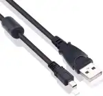 USB Ladekabel 8-Pin Datenkabel 150cm kompatibel mit Sony Cybershot DSCH300, DSCW370, DSCW830, DSC...