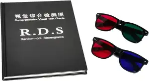 Umfassendes visuelles Testbuch mit Brille für Farbenblindheit Astigmatismus Maku
