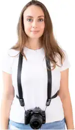 Camstrap - Kamera- und Fernglasgurt, ultraleicht und verstellbar, Schnellverschlusssystem mit Anschlüssen, optimaler Schutz für Hals und Rücken, universell anpassbar