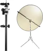 Selens Reflektorhalter Ausziehbarer Auslegerarm 55-135cm, Reflector Holder Extendable Boom Arm Hintergrund Crossbar 360 Grad Swivel für Lichtstativ Fotostudio Porträt Fotografie Video Live Streaming