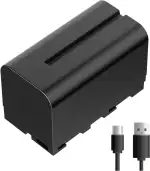 FEELWORLD NP-F750 4400mAh Akku Ersatz für NP-F970 F960 F950 F770 F750 F570 F550, USB-C Schnellladung wiederaufladbar für LED Licht, Kamera Monitor, Drahtlose Übertragung