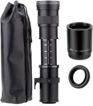 JINTU 420-1600mm f/8.3 HD-Tele Zoom Teleobjektiv für Nikon Digitale SLR Kameras 