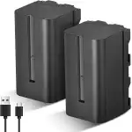 Soonpho 2-Pack Akku NP-F750 Ersatzakku 2 Stück Battery für Sony NP-F970 F960 F950 F770 F750 F570 F550 Kompatibel Godox VILTROX Neewer Camcorder/Monitor/Kamera