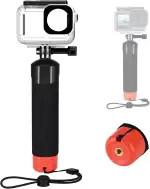 Osmo Action Tauch-Zubehör Set (Schwimmender Handgriff & Wasserfestes Gehäuse), kompatibel mit DJI Osmo Action 5 Pro,Osmo Action 4,Osmo Action 3 - Unterwasser Zubehör für DJI Action 5 Pro/4/3