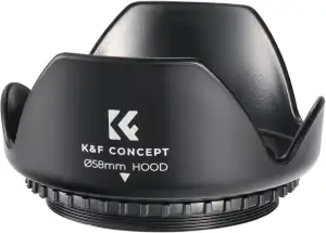 K&F Concept Gegenlichtblende Lens Hood 58mm, Universal Blume Sonnenblende Streul