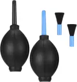 2 Stück Blasebalg Kamera Staubentferner Weichgummi Luftgebläse Luftgebläse Kamera Reinigung Dust Rocket Objektiv Reinigungsset mit 2 Reinigungsbürste für DSLR-Kamerasensor Filter