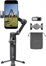 DJI Osmo Mobile 8 Advanced Tracking Combo Gimbal-Stabilisator für Smartphones, Natives AI-Tracking mit Audio und Beleuchtung, 360°-Schwenkrotation, Verlängerungsstab & Stativ integriert, 10 Std. Akku