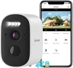 4G Überwachungskamera Akku mit SIM Karte, 2.5K 5MP Kamera Ohne WLAN, Farb Nachtsicht, Bewegungserkennung, Zwei-Wege-Audio, Alarm, IP65, Compatible Alexa für Innen/Außen