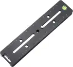 180 mm Schnellwechselplatte mit Doppel-Arca-Schwalbenschwanzen, Präzisionsschiene mit Wasserwaage...