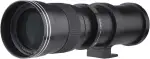 Andoer Kamera-MF-Supertelezoomobjektiv F/8.3-16 420–800 mm T-Mount Universal-1/4-Gewinde Ersatz-Vollformat-Superteleobjektiv Passend für EF/EF-S-Kameras