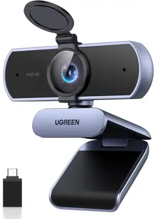 UGREEN FineCam Lite 4K, UHD Webcam 4K, Webcam mit Mikrofon und Objektivabdeckung