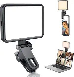 Wiederaufladbares weiches Selfie-Licht für Telefon, Kamera, Laptop, 3000 mAh tra