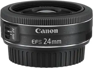 Canon EF-S 24mm F2.8 STM Pancake-Objektiv (52mm Filtergewinde) schwarz, EF-S2428