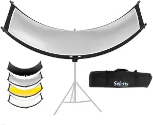 Selens 4 in 1 Reflektor 60x180cm U Form Gebogener Reflektoren Einstellbarer Bele