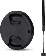 JJC 58mm Objektivdeckel Snap-on Kamera Objektivabdeckung mit Lens Cap Keeper für Canon EF-S 18-55mm f3.5-5.6 RF24-50mm f4.5-6.3 Fuji XC 16-50mm f3.5-5.6 und Andere Objektive mit 58mm Filtergewinde