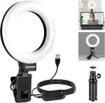 NEEWER BASICS 5" Ringlicht mit Klemme und Mini Stativ, 10W 3000k-6000K Dimmbares Ansteckleuchte für Laptop Computer Monitor Videokonferenzen Selfie, Vlog Makeup, Live Streaming, Videoaufnahmen, BR60