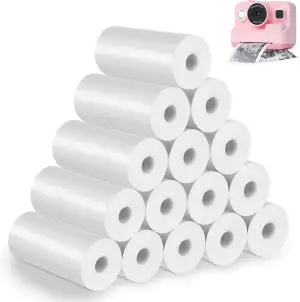 Thermopapier für Kinder Sofortbildkamera, 15 Rollen Thermopapier Kinderkamera, T