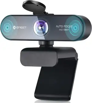 EMEET Webcam 1080P - NOVA Webcam mit Autofokus, Full HD Webcam mit 96° Weitwinke