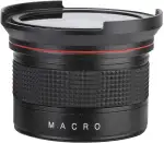 Wide Angle Converter 58Mm, 58MM 0,35X Fisheye Super-Weitwinkelobjektiv, professionelles asphärisches Ultra-Weitwinkel-Fisheye-Objektiv für SLR-DSLR-Kamera Schwarz