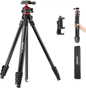 NEEWER Basics 169cm Reisestativ für Kamera, leichtes DSLR Stativ mit Kugelkopf, 
