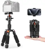 K&F CONCEPT Mini Stativ,kompaktes KameraStativ mit 360° Kugelkopf,52 cm Desktop Stativ,Tischstati...