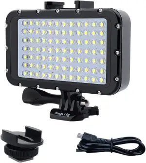 Suptig Videolicht, wasserdichte Lampe, Tauchlicht, 84 LEDs, wasserdicht, 50 m, k
