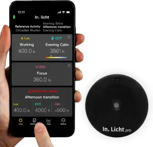 Pro Handheld Light Meter EML Lichtmesser-Sensor für Lumen, Lux, Farbtemperatur C