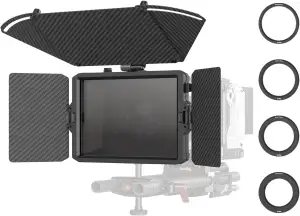 SMALLRIG Mini Matte Box Pro Flag Kit mit Zwei 4 x 5,65 Filterrahmen, Modulares B