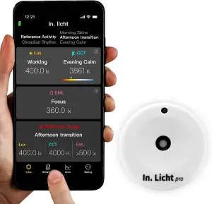 Pro Handheld Light Meter EML Lichtmesser-Sensor für Lumen, Lux, Farbtemperatur C