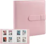 Fotoalbum mit 256 Taschen – Passend für Fujifilm Instax Mini 9 8 90 40 7 11 12 Evo LiPlay Sofortbildkamera , Fotoalbum Kompatibel mit Polaroid Snap PIC-300, Kodak Zink Fotopapier (54x86 mm) (Rosa)