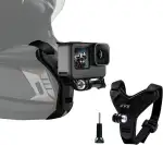 Motorradhelm Kinnhalterung Bike Helmhalterung mit rutschfestem Silikon kompatibel mit GoPro Hero 13/12/11/10/9/8/7/6/5, DJI Osmo Action 5/4/3, Insta360 X5/X4/X3, AKASO Action Kamera