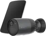 EZVIZ 4K Überwachungskamera Aussen Solar, Kabellose Kamera Aussen mit KI Personen-/Fahrzeugerkennung, AOV-Modus, Aktive Verteidigung, Farbnachtsicht, 2-Wege-Audio, IP65, BC1c 4K mit 4W Solarpanel