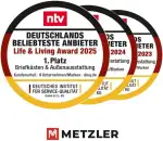 Metzler Türsprechanlage mit Kamera & Gesichtserkennung - Anschluss LAN + 12V DC - 1-500 Parteien - Video Sprechanlage mit Türöffner (Stromversorgung) - Live-HD-Video - in Edelstahl | SDM10X