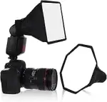 2 Stück Blitz Diffusor 2 in 1 Blitz Reflektor Flash Diffuser Light Softbox Leichter Speedlite-Sof...