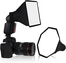 2 Stück Blitz Diffusor 2 in 1 Blitz Reflektor Flash Diffuser Light Softbox Leich