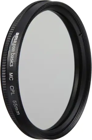 Amazon Basics 55 mm Circular Polarisations-Schutzfilter für tiefere Farben, Redu