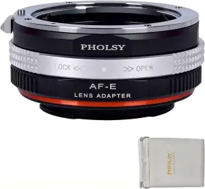 PHOLSY Objektivadapter mit Blendenring Kompatibel mit Sony A/Minolta AF Mount Ob