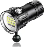 N15 6000 Lumens Tauchlampe - Professionelle Unterwasser-Videoleuchte mit 90 CRI, 6500K Weißes Licht, für Tauchen/Unterwasserfotografie/Videografie (IP68 Wasserdicht, 80m Tiefe)