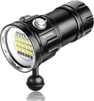 N15 6000 Lumens Tauchlampe - Professionelle Unterwasser-Videoleuchte mit 90 CRI,
