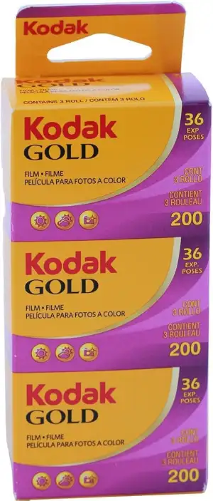 Kodak GB135-36 Gold 200 Folie, Vertikalverpackung, 3 Stück