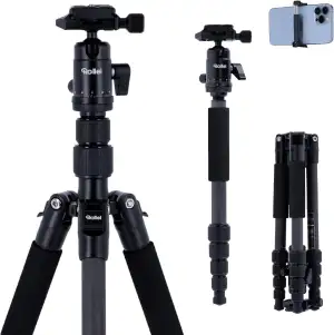 Rollei Compact Traveler No.1 Carbon Schwarz, 145cm Kamera Stativ Leichtes Reises